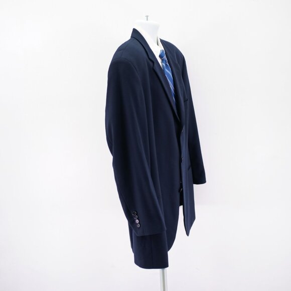 Hugo Boss U.S.A. Einstein Virgin Wool 3‎ Button Sport Coat Blue Basketweave 46L - Picture 8 of 14